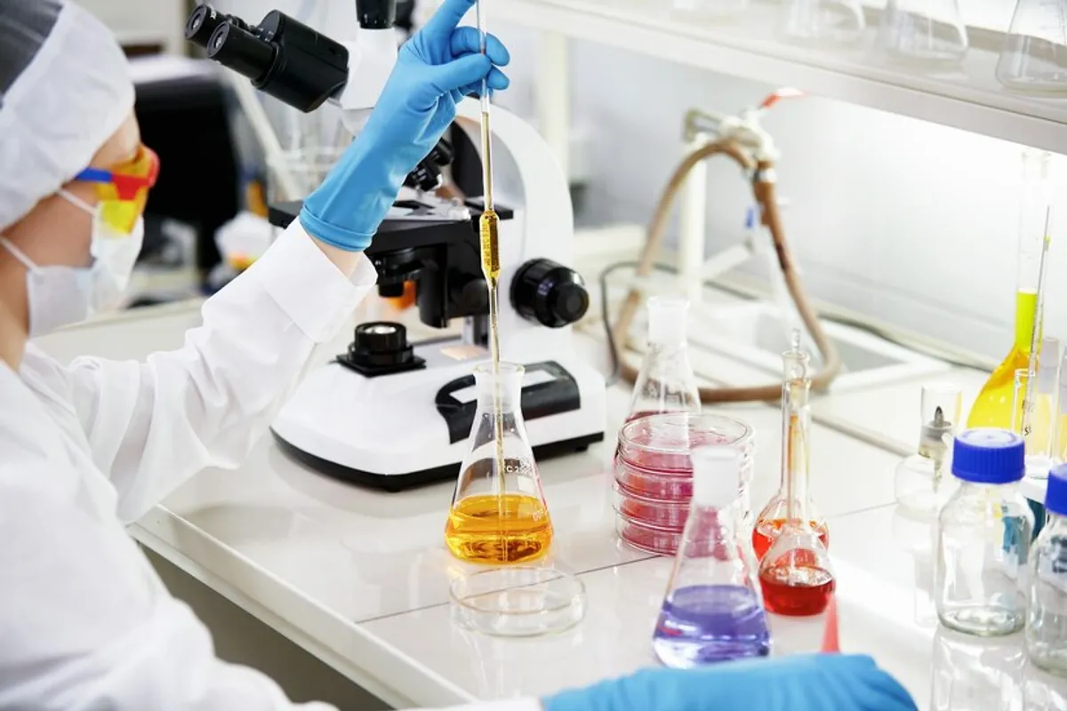Mixing reagents.